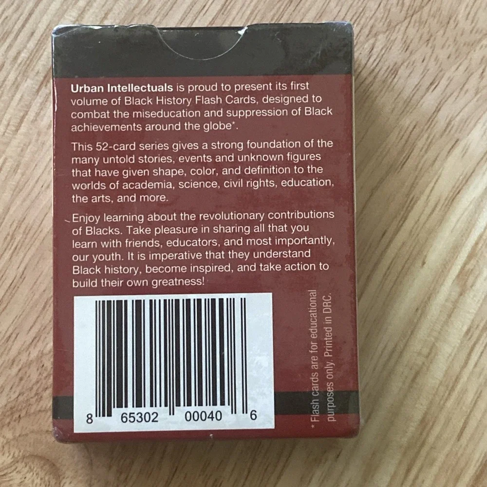 Urban Intellectuals Volume 1 Black History Flash Cards New Deck Sealed